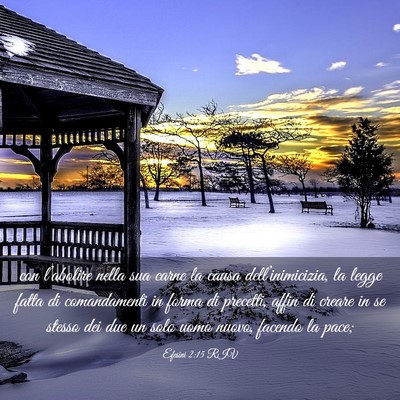 Picture 03 - Efesini 2:15 RIV - con l’abolire nella sua carne la causa - Bible Verse Picture