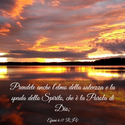Picture 03 - Efesini 6:17 RIV - Prendete anche l’elmo della salvezza e la spada - Bible Verse Picture