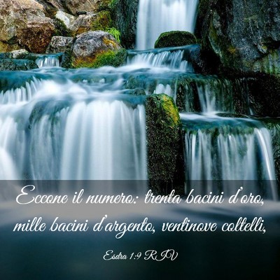 Picture 03 - Esdra 1:9 RIV - Eccone il numero: trenta bacini d’oro, mille - Bible Verse Picture