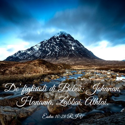 Picture 03 - Esdra 10:28 RIV - De’ figliuoli di Bebai: Johanan, Hanania, - Bible Verse Picture