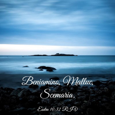 Picture 03 - Esdra 10:32 RIV - Beniamino, Malluc, - Bible Verse Picture