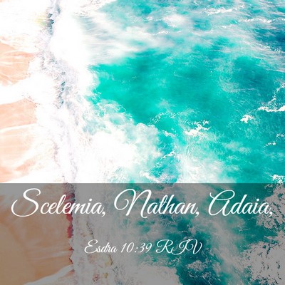 Picture 03 - Esdra 10:39 RIV - Scelemia, Nathan, - Bible Verse Picture