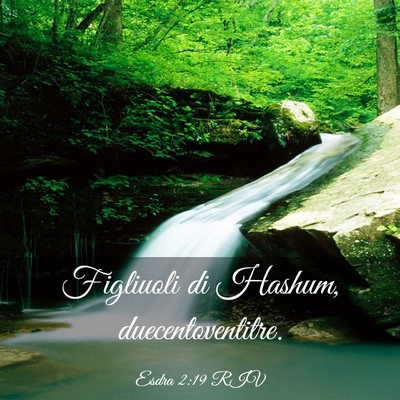 Picture 03 - Esdra 2:19 RIV - Figliuoli di Hashum, - Bible Verse Picture