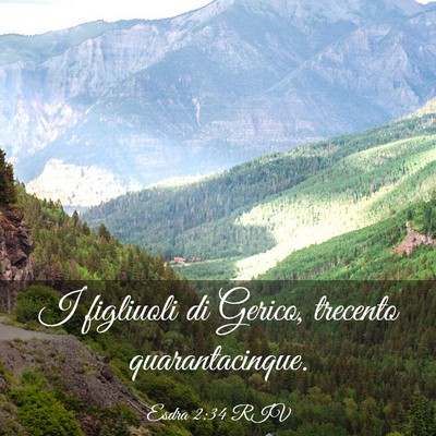 Picture 03 - Esdra 2:34 RIV - I figliuoli di Gerico, trecento - Bible Verse Picture