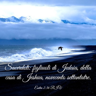 Picture 03 - Esdra 2:36 RIV - Sacerdoti: figliuoli di Jedaia, della casa di - Bible Verse Picture