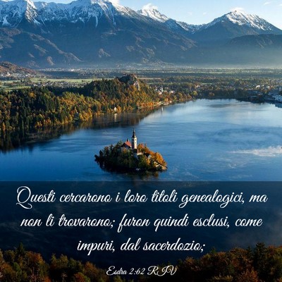 Picture 03 - Esdra 2:62 RIV - Questi cercarono i loro titoli genealogici, ma - Bible Verse Picture