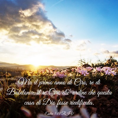 Picture 03 - Esdra 5:13 RIV - Ma il primo anno di Ciro, re di Babilonia, il re - Bible Verse Picture