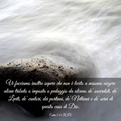 Picture 03 - Esdra 7:24 RIV - Vi facciamo inoltre sapere che non è lecito a - Bible Verse Picture