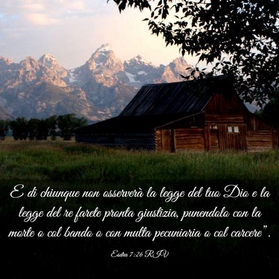 Picture 03 - Esdra 7:26 RIV - E di chiunque non osserverà la legge del tuo Dio - Bible Verse Picture