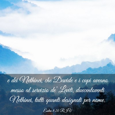 Picture 03 - Esdra 8:20 RIV - e dei Nethinei, che Davide e i capi aveano messo - Bible Verse Picture