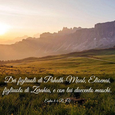 Picture 03 - Esdra 8:4 RIV - Dei figliuoli di Pahath-Moab, Elioenai, figliuolo - Bible Verse Picture
