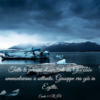 Picture 03 - Esodo 1:5 RIV - Tutte le persone discendenti da Giacobbe - Bible Verse Picture