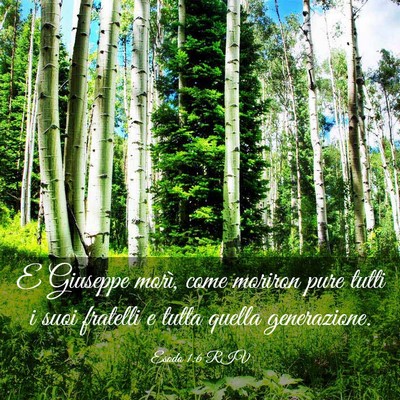 Picture 03 - Esodo 1:6 RIV - E Giuseppe morì, come moriron pure tutti i suoi - Bible Verse Picture