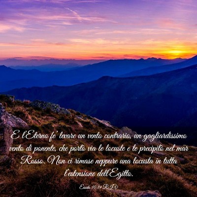 Picture 03 - Esodo 10:19 RIV - E l’Eterno fe’ levare un vento contrario, un - Bible Verse Picture