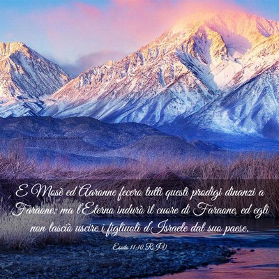Picture 03 - Esodo 11:10 RIV - E Mosè ed Aaronne fecero tutti questi prodigi - Bible Verse Picture
