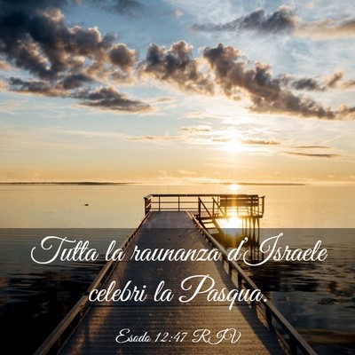 Picture 03 - Esodo 12:47 RIV - Tutta la raunanza d’Israele celebri la - Bible Verse Picture