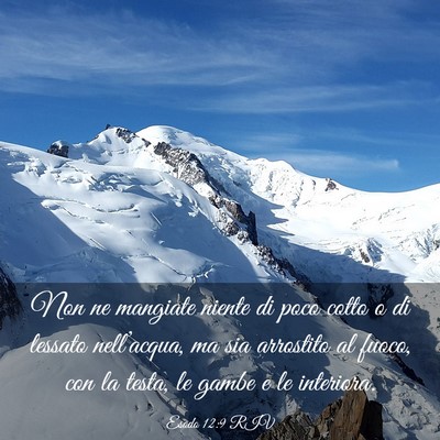 Picture 03 - Esodo 12:9 RIV - Non ne mangiate niente di poco cotto o di lessato - Bible Verse Picture
