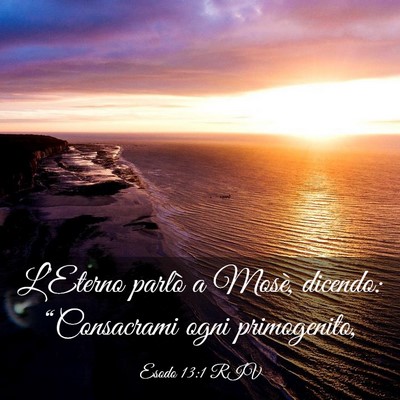 Picture 03 - Esodo 13:1 RIV - L’Eterno parlò a Mosè, dicendo: “Consacrami - Bible Verse Picture