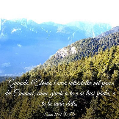 Picture 03 - Esodo 13:11 RIV - “Quando l’Eterno t’avrà introdotto nel - Bible Verse Picture