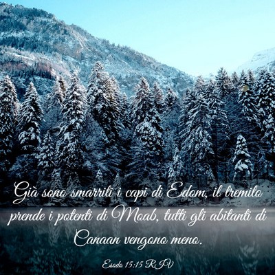 Picture 03 - Esodo 15:15 RIV - Già sono smarriti i capi di Edom, il tremito - Bible Verse Picture