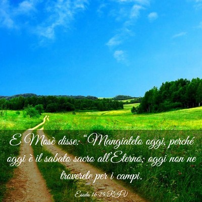 Picture 03 - Esodo 16:25 RIV - E Mosè disse: “Mangiatelo oggi, perché oggi - Bible Verse Picture