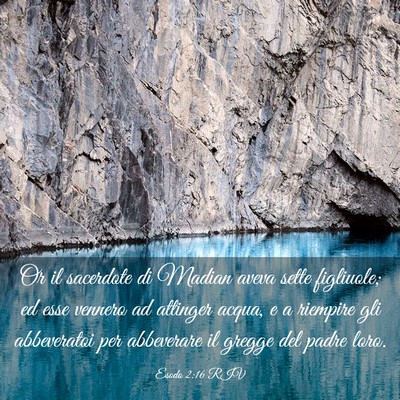 Picture 03 - Esodo 2:16 RIV - Or il sacerdote di Madian aveva sette figliuole; - Bible Verse Picture
