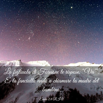 Picture 03 - Esodo 2:8 RIV - La figliuola di Faraone le rispose: “Va’”. - Bible Verse Picture