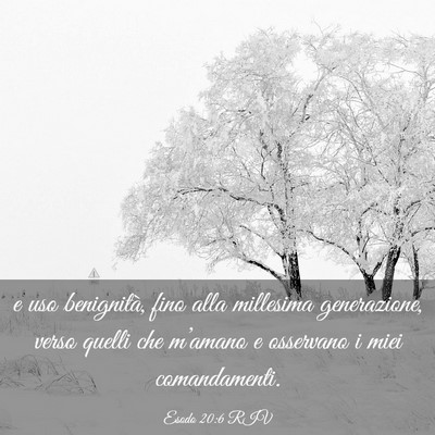 Picture 03 - Esodo 20:6 RIV - e uso benignità, fino alla millesima - Bible Verse Picture