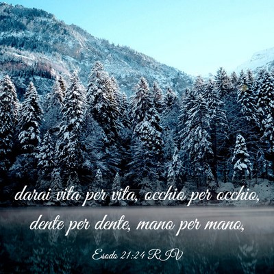 Picture 03 - Esodo 21:24 RIV - darai vita per vita, occhio per occhio, dente per - Bible Verse Picture