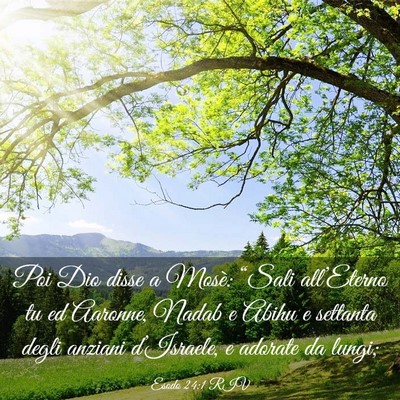 Picture 03 - Esodo 24:1 RIV - Poi Dio disse a Mosè: “Sali all’Eterno tu ed - Bible Verse Picture