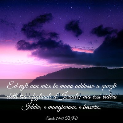 Picture 03 - Esodo 24:11 RIV - Ed egli non mise la mano addosso a quegli eletti - Bible Verse Picture