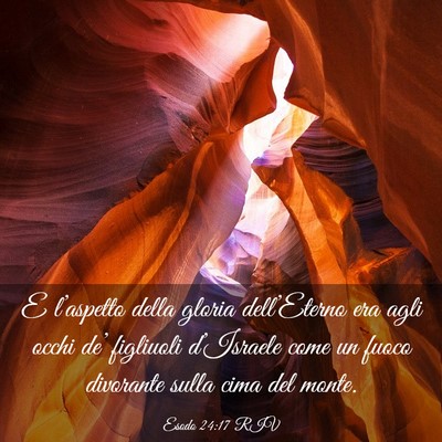 Picture 03 - Esodo 24:17 RIV - E l’aspetto della gloria dell’Eterno era agli - Bible Verse Picture