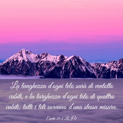 Picture 03 - Esodo 26:2 RIV - La lunghezza d’ogni telo sarà di ventotto - Bible Verse Picture