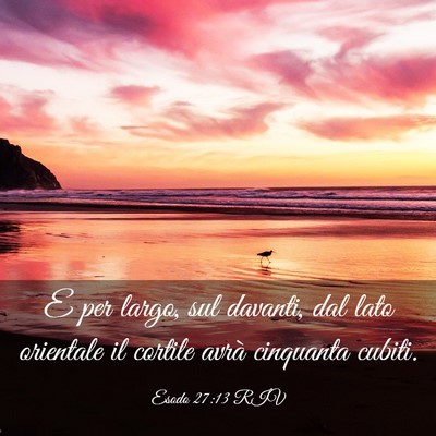 Picture 03 - Esodo 27:13 RIV - E per largo, sul davanti, dal lato orientale il - Bible Verse Picture