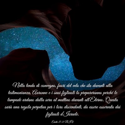 Picture 03 - Esodo 27:21 RIV - Nella tenda di convegno, fuori del velo che sta - Bible Verse Picture