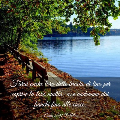 Picture 03 - Esodo 28:42 RIV - Farai anche loro delle brache di lino per coprire - Bible Verse Picture