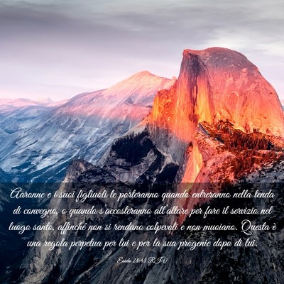 Picture 03 - Esodo 28:43 RIV - Aaronne e i suoi figliuoli le porteranno quando - Bible Verse Picture