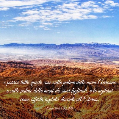 Picture 03 - Esodo 29:24 RIV - e porrai tutte queste cose sulle palme delle mani - Bible Verse Picture