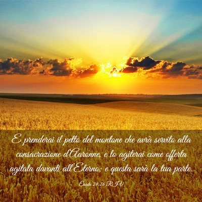 Picture 03 - Esodo 29:26 RIV - E prenderai il petto del montone che avrà - Bible Verse Picture