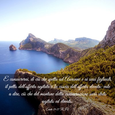 Picture 03 - Esodo 29:27 RIV - E consacrerai, di ciò che spetta ad Aaronne e ai - Bible Verse Picture