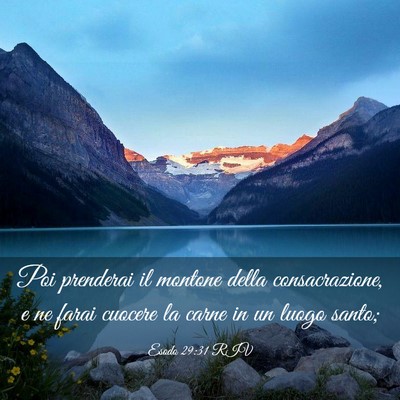 Picture 03 - Esodo 29:31 RIV - Poi prenderai il montone della consacrazione, e - Bible Verse Picture