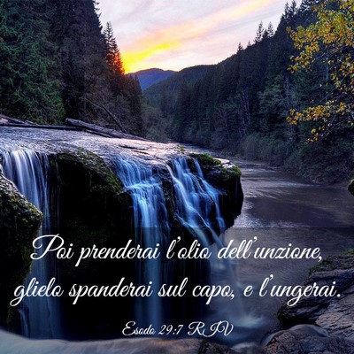 Picture 03 - Esodo 29:7 RIV - Poi prenderai l’olio dell’unzione, glielo - Bible Verse Picture