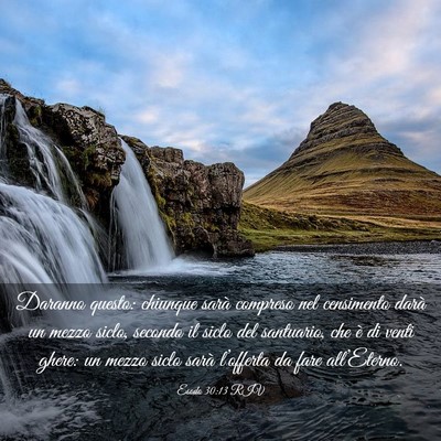 Picture 03 - Esodo 30:13 RIV - Daranno questo: chiunque sarà compreso nel - Bible Verse Picture