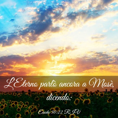Picture 03 - Esodo 30:22 RIV - L’Eterno parlò ancora a Mosè, - Bible Verse Picture