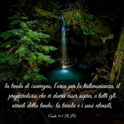 Picture 03 - Esodo 31:7 RIV - la tenda di convegno, l’arca per la - Bible Verse Picture