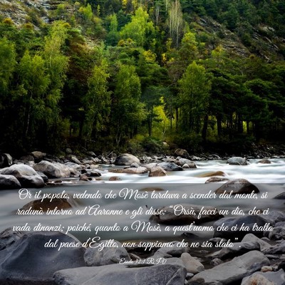 Picture 03 - Esodo 32:1 RIV - Or il popolo, vedendo che Mosè tardava a scender - Bible Verse Picture