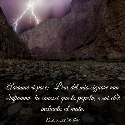 Picture 03 - Esodo 32:22 RIV - Aaronne rispose: “L’ira del mio signore non - Bible Verse Picture