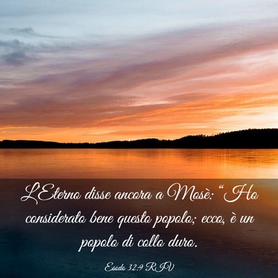 Picture 03 - Esodo 32:9 RIV - L’Eterno disse ancora a Mosè: “Ho - Bible Verse Picture