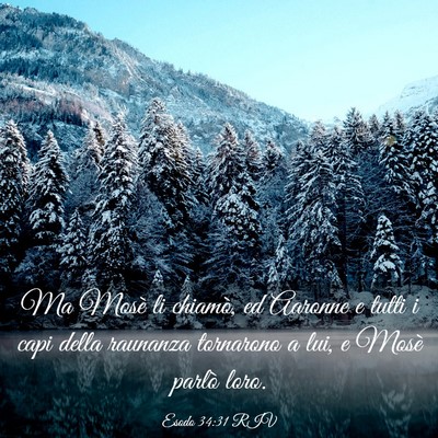 Picture 03 - Esodo 34:31 RIV - Ma Mosè li chiamò, ed Aaronne e tutti i capi - Bible Verse Picture