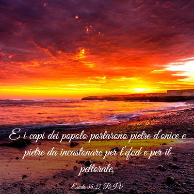 Picture 03 - Esodo 35:27 RIV - E i capi dei popolo portarono pietre d’onice e - Bible Verse Picture